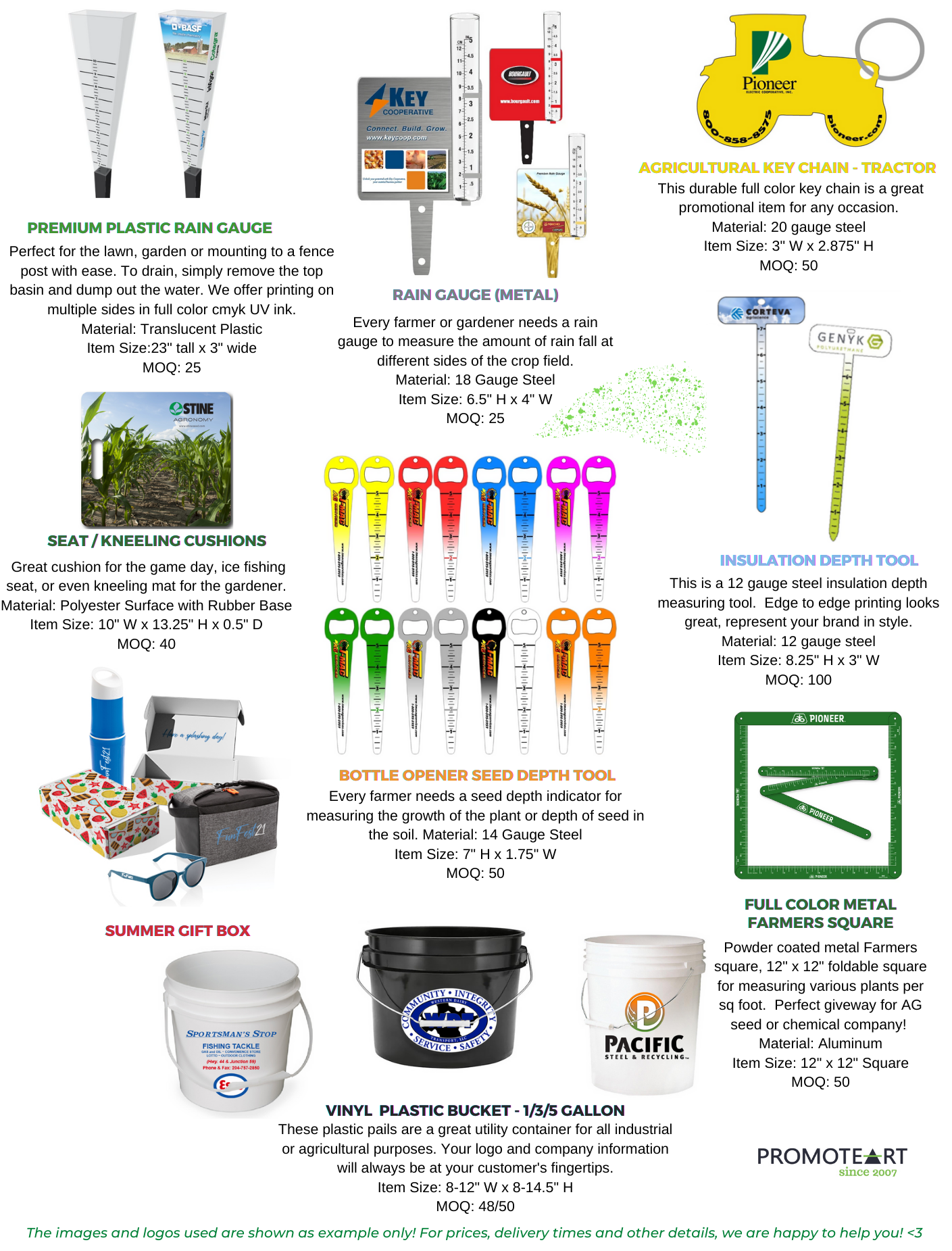 essential agritural promotional products